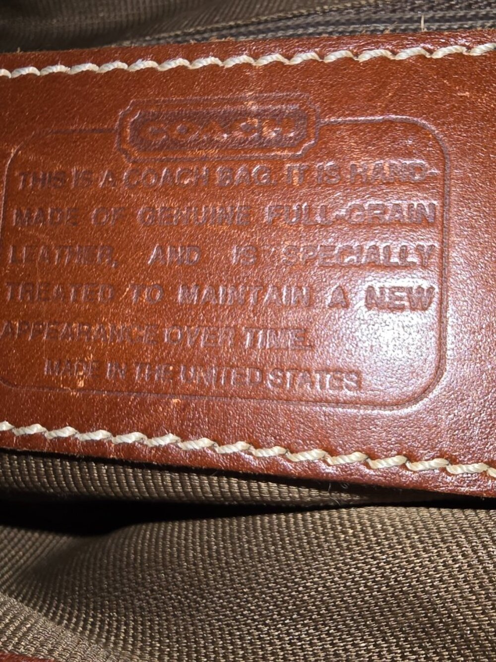 Vintage, rare Coach British tan Slouch crossbody - Picture 8 of 8